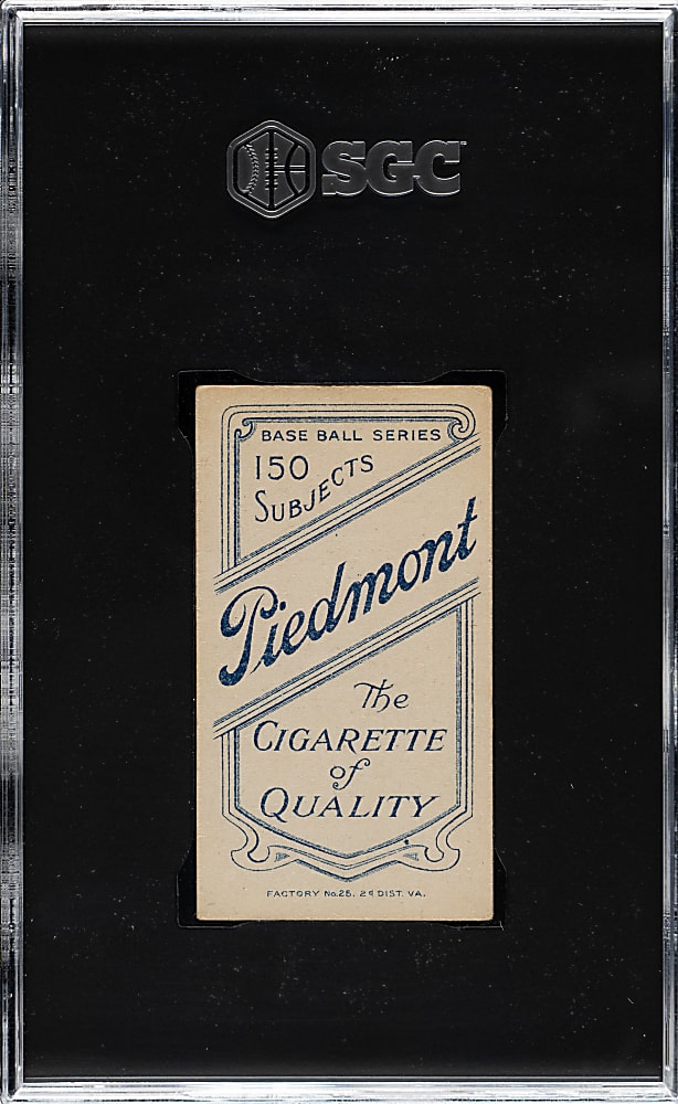 1909-1911 T206 White Border Ty Cobb Portrait Green Background SGC EX 5