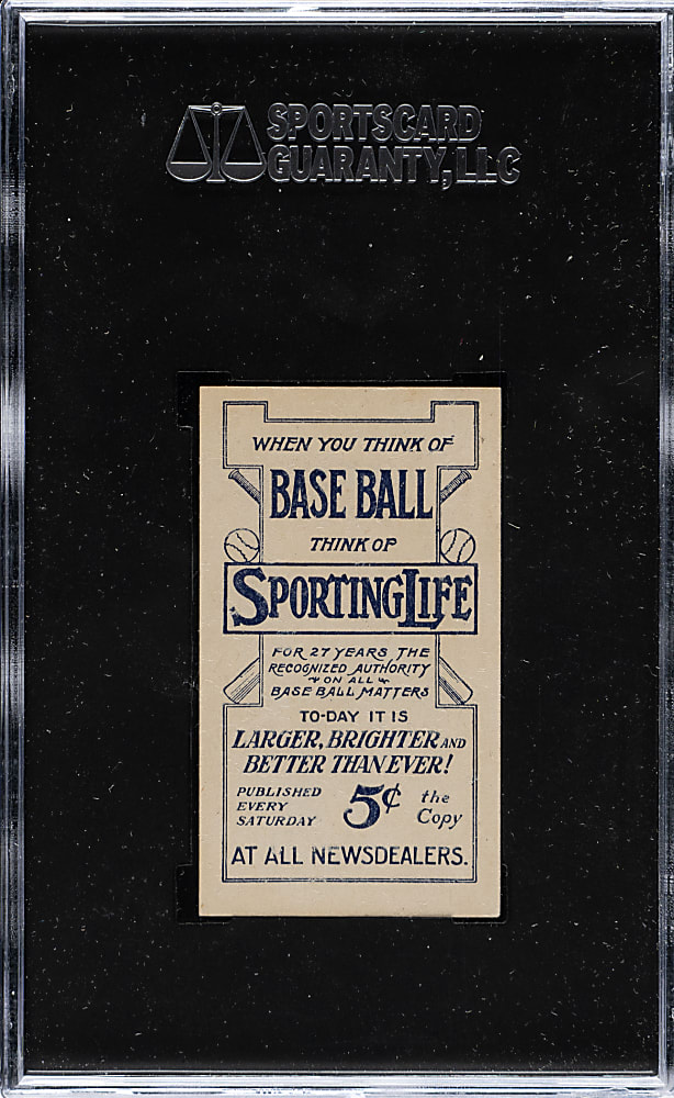 1910-1911 M116 Sporting Life Ty Cobb Blue Background SGC GOOD 2