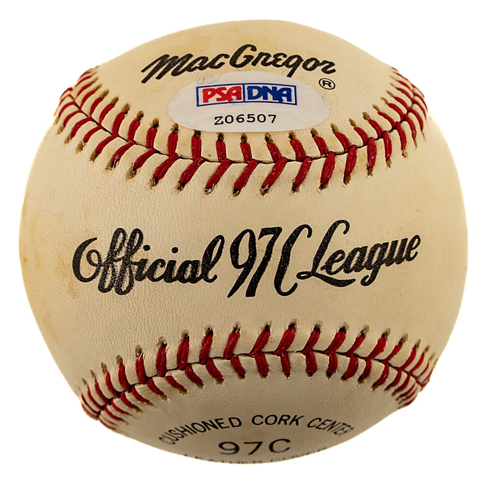 Ray "Cowboy" Harrell Single-Signed Baseball - PSA/DNA