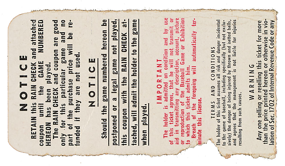 1951 New York Yankees (vs. New York Giants) World Series Game 2 Ticket Stub - Mickey Mantle First World Series Hit