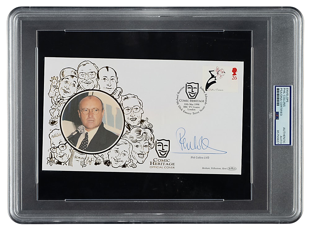 1998 Phil Collins Signed First Day Cover - PSA/DNA
