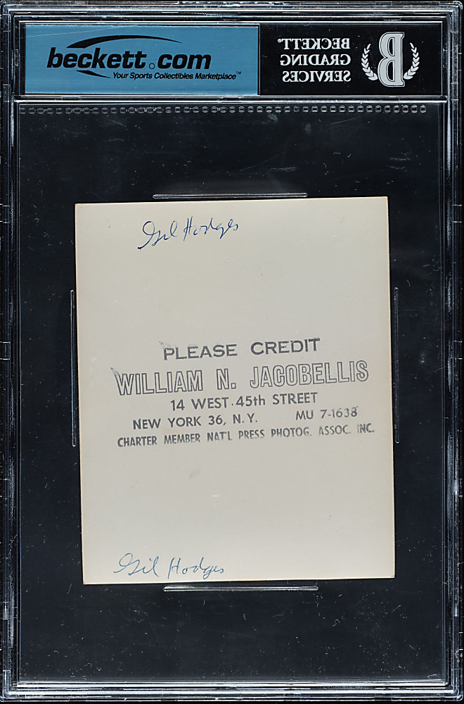 Circa 1950s Gil Hodges Original Bill Jacobellis Contact-Proof Photograph Beckett Type I - Image Used for 1952 Bowman Card!