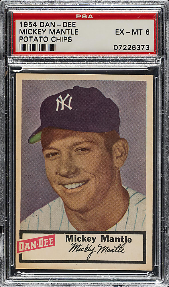 1954 Dan-Dee Potato Chips Mickey Mantle PSA EX-MT 6