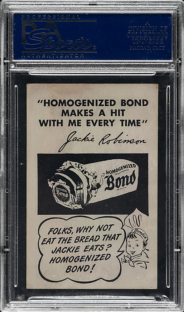 Circa 1947 Bond Bread Jackie Robinson Portrait, Glove In Air PSA VG 3