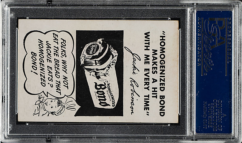 Circa 1947 Bond Bread Jackie Robinson Fielding, Ball In Glove PSA VG 3