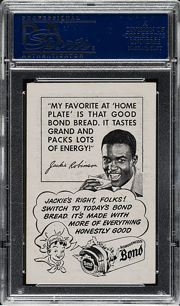 Circa 1947 Bond Bread Jackie Robinson Throwing PSA EX 5