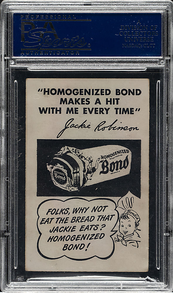 Circa 1947 Bond Bread Jackie Robinson Leaping, No Scoreboard PSA EX 5