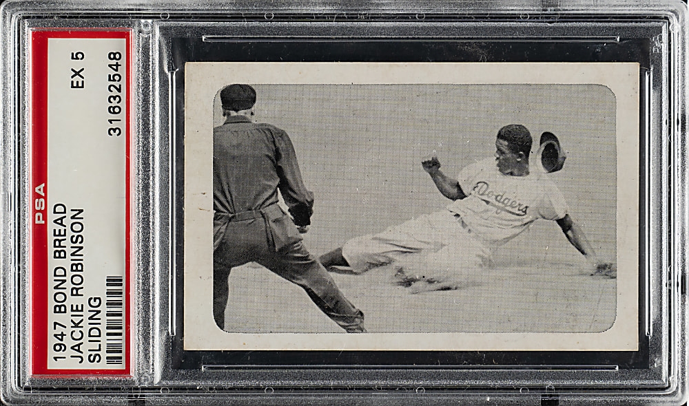 Circa 1947 Bond Bread Jackie Robinson Sliding PSA EX 5