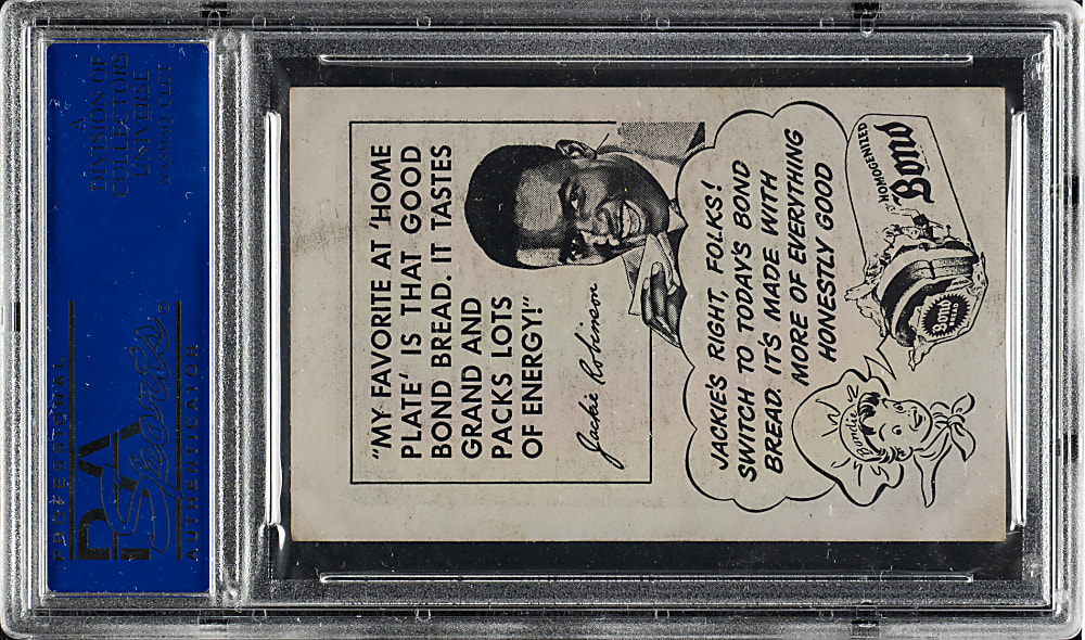 Circa 1947 Bond Bread Jackie Robinson Sliding PSA EX 5