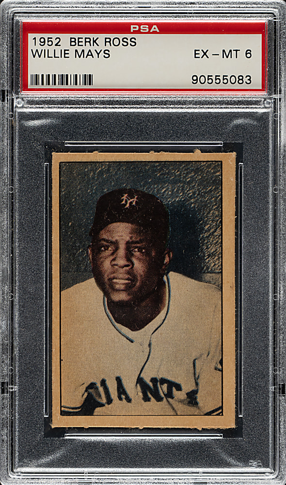 1952 Berk Ross Willie Mays PSA EX-MT 6