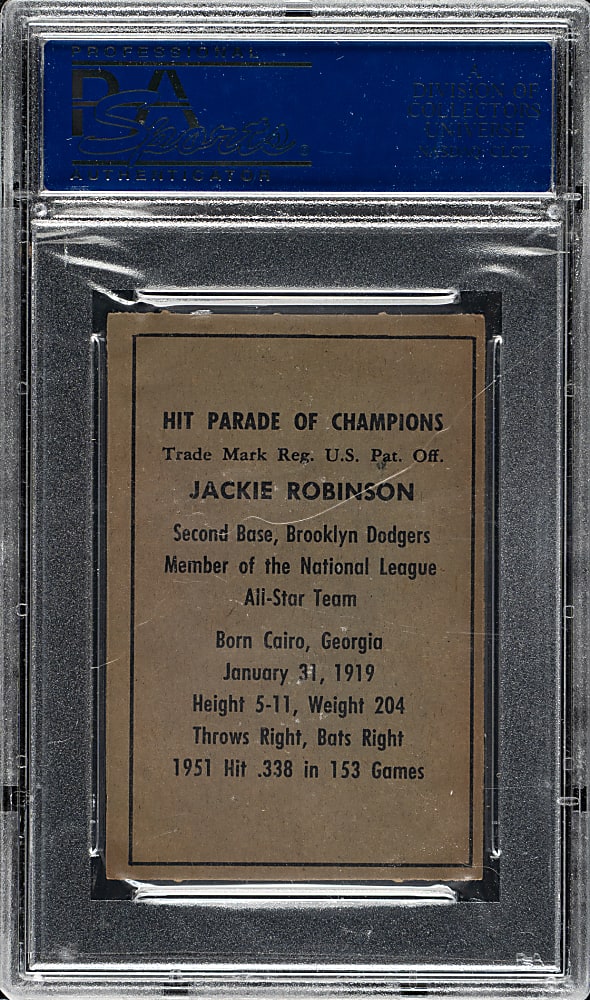 1952 Berk Ross Jackie Robinson PSA EX-MT 6