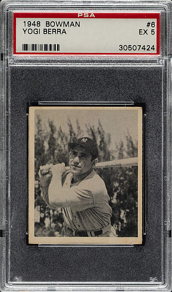 1948 Bowman #6 Yogi Berra Rookie PSA EX 5