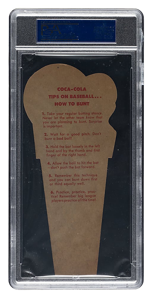 1952 Coca-Cola Playing Tips Test Phil Rizzuto PSA EX 5 - How to Bunt Back Variation - 1 of 2 - Highest Graded!