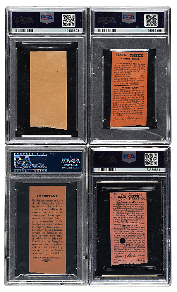 1932 to 1945 New York Giants Polo Grounds Ticket Stub Collection (31) - All Mel Ott Home Run Games!