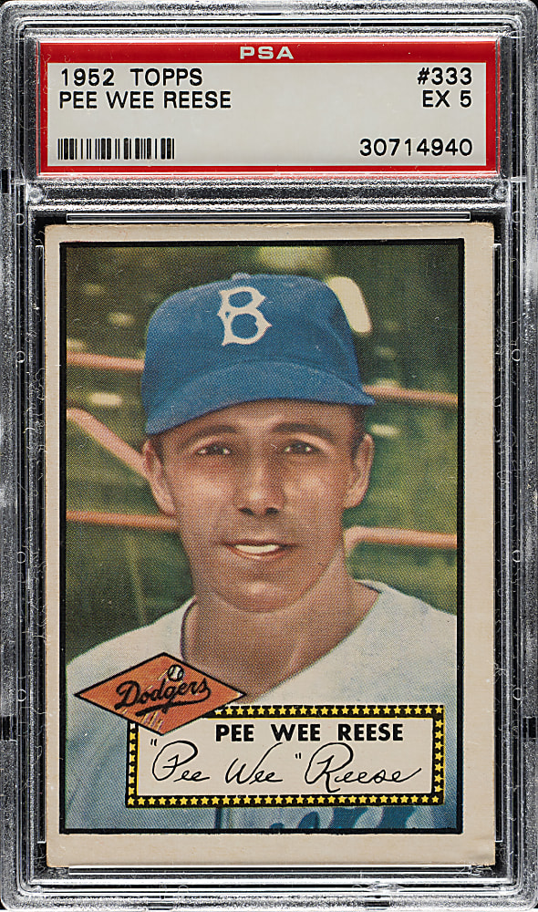 1952 Topps #333 Pee Wee Reese High Number PSA EX 5