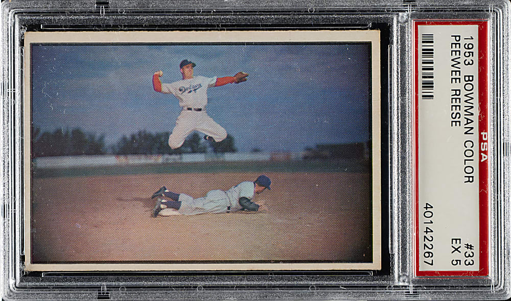 1953 Bowman Color #33 Pee Wee Reese PSA EX 5