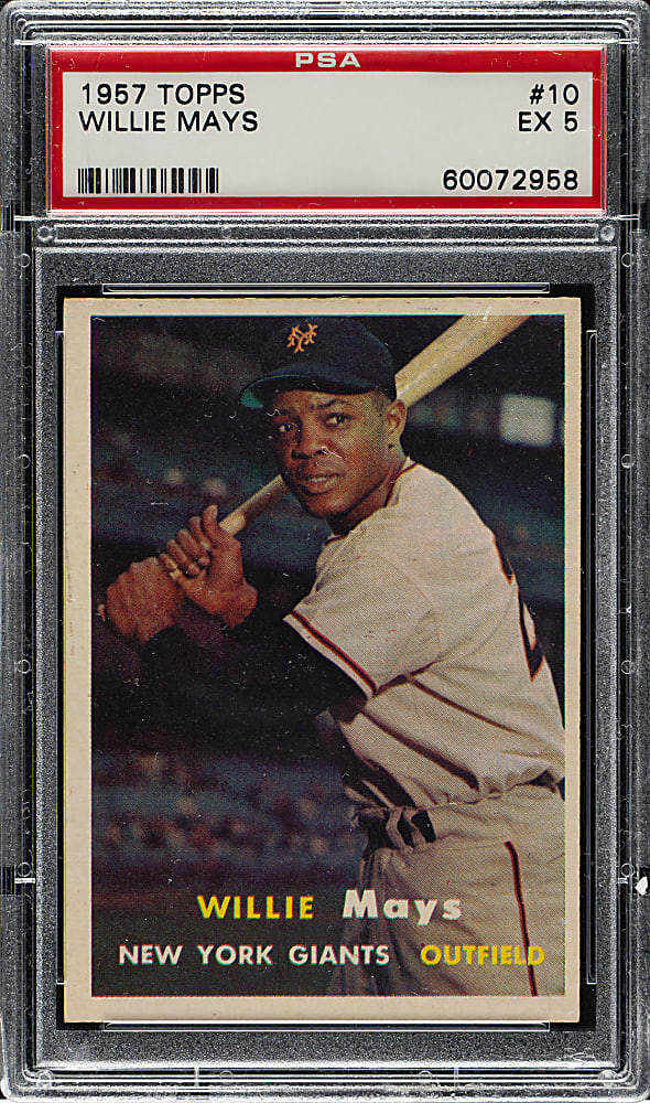 1957 Topps #10 Willie Mays PSA EX 5