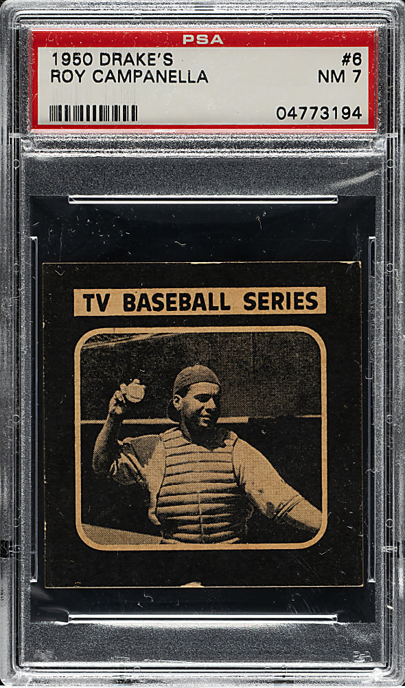 1950 Drake's Cookies #6 Roy Campanella PSA NM 7