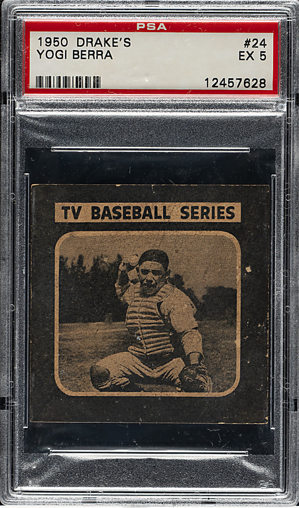 1950 Drake's Cookies #24 Yogi Berra PSA EX 5