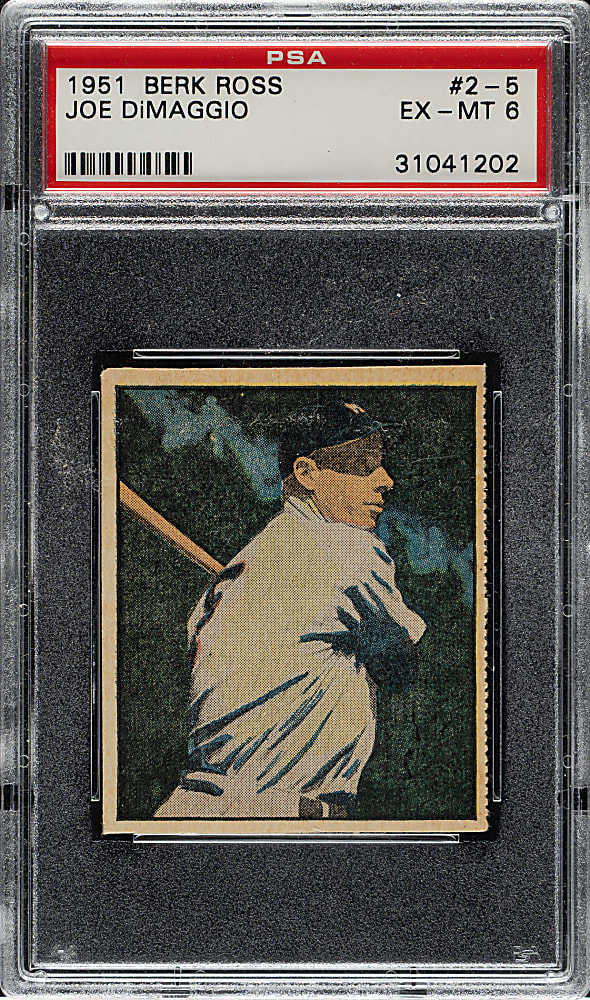 1951 Berk Ross #2-5 Joe DiMaggio PSA EX-MT 6