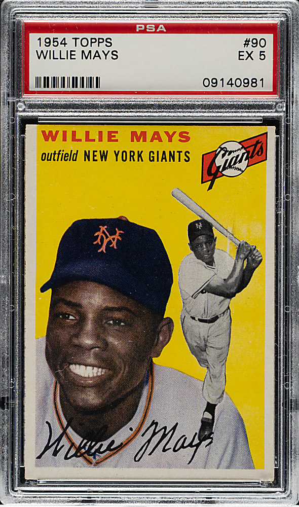 1954 Topps #90 Willie Mays PSA EX 5