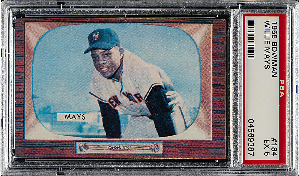 1955 Bowman #184 Willie Mays PSA EX 5