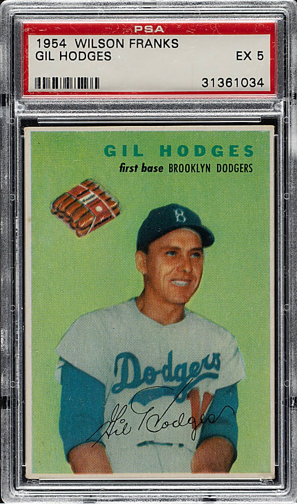 1954 Wilson Franks Gil Hodges PSA EX 5