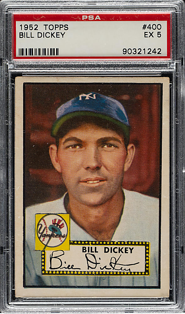 1952 Topps #400 Bill Dickey High Number PSA EX 5