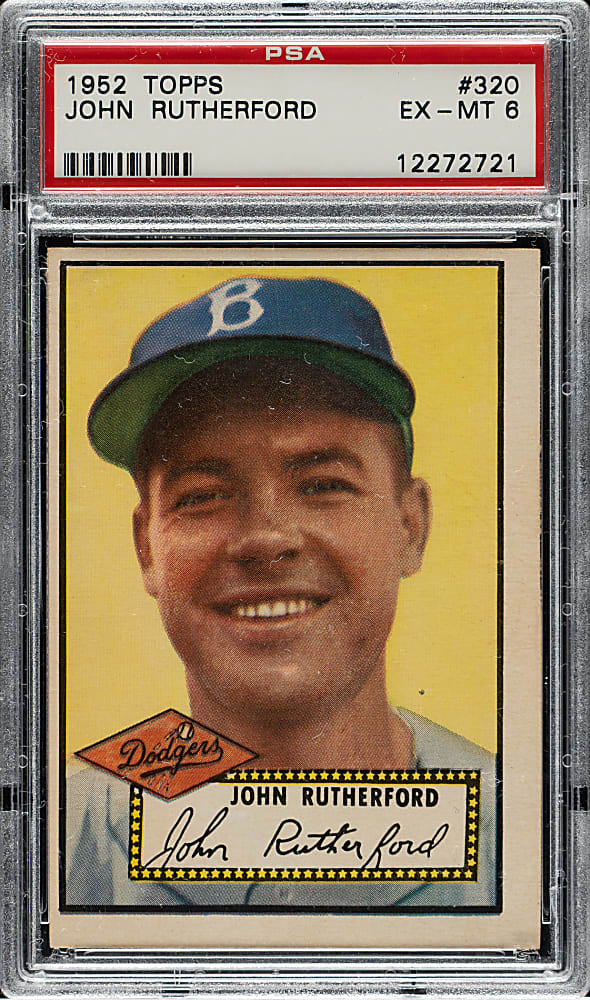 1952 Topps #320 John Rutherford High Number PSA EX-MT 6