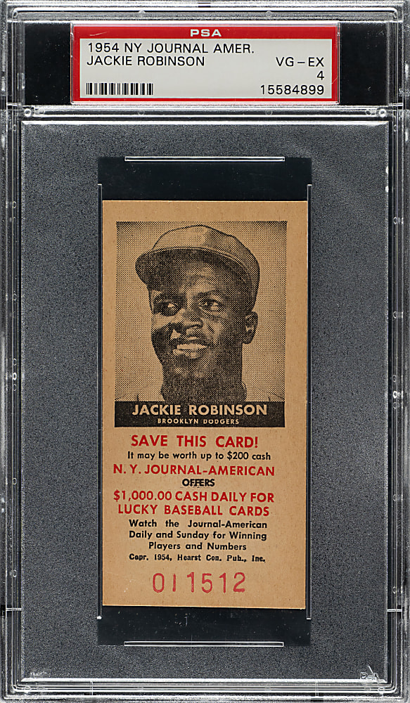 1954 N. Y. Journal American Jackie Robinson PSA VG-EX 4