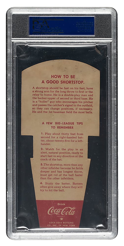 1952 Coca-Cola Playing Tips Pee Wee Reese PSA EX 5