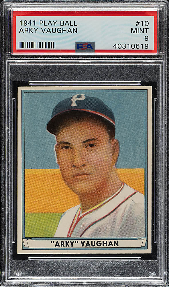 1941 R336 Play Ball #10 Arky Vaughan PSA MINT 9 - 1 of 2 - Highest Graded!