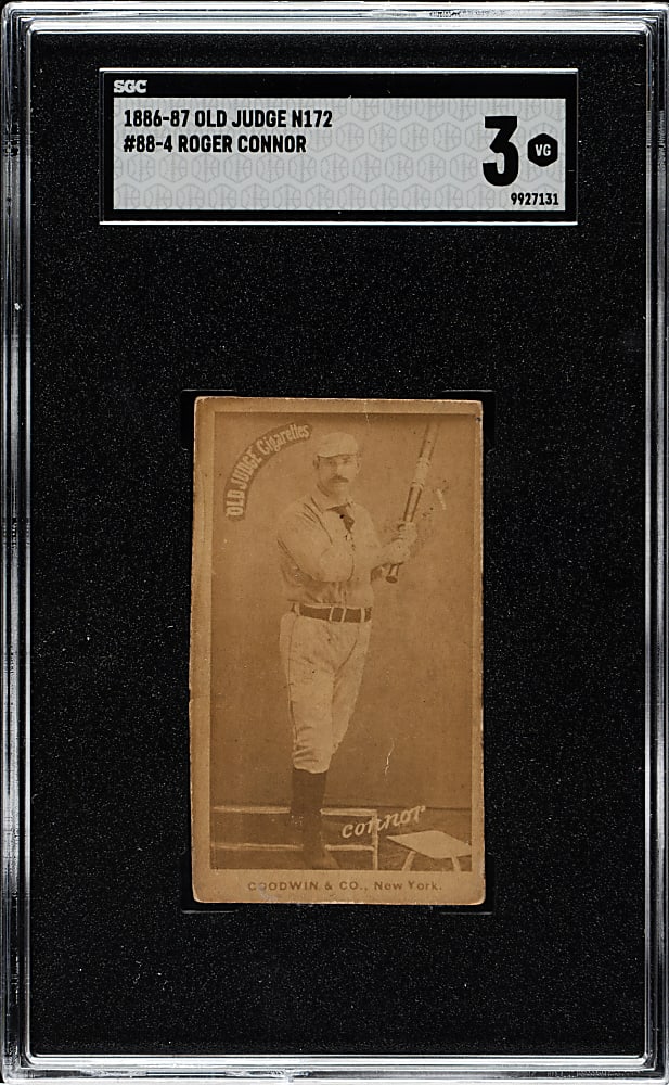 1886-1887 N172 Old Judge Roger Connor SGC VG 3 - Rare "Script Series"