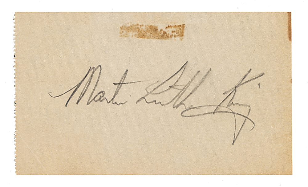 Martin Luther King Jr. Cut Signature - JSA MINT 9