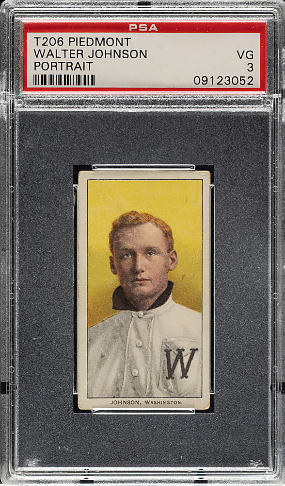 1909-1911 T206 White Border Walter Johnson Portrait PSA VG 3