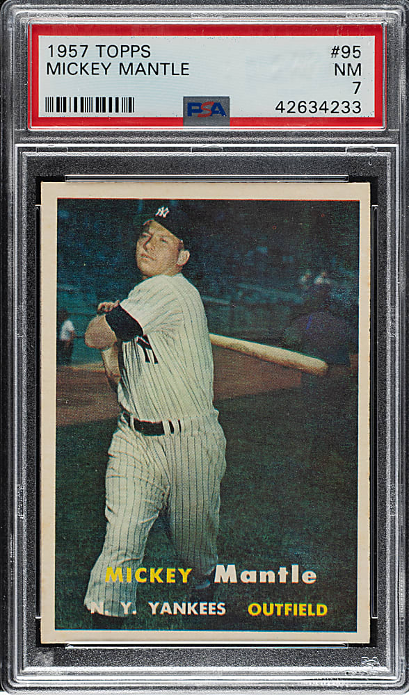 1957 Topps #95 Mickey Mantle PSA NM 7