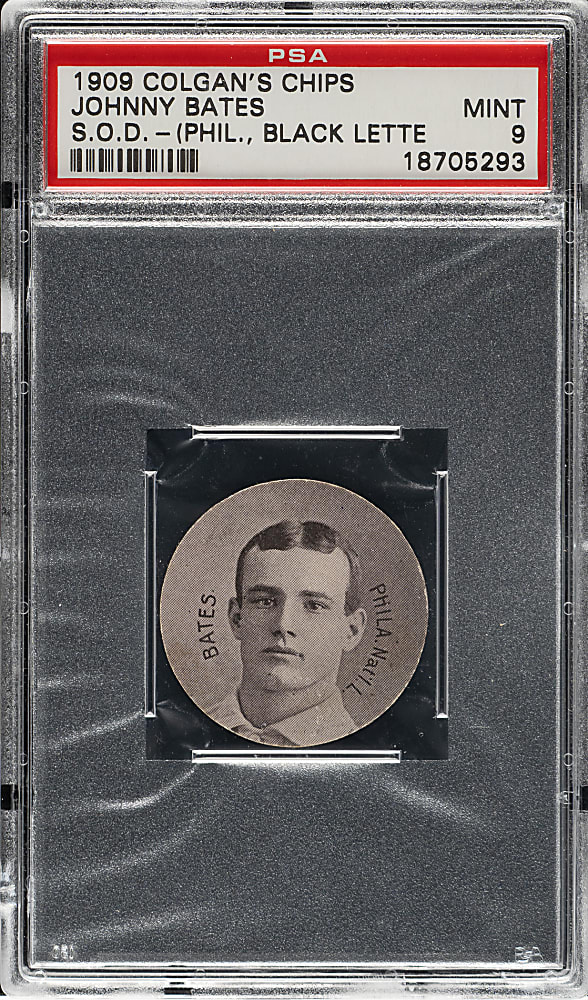 1909-1911 E254 Colgan's Chips Johnny Bates Philadelphia PSA MINT 9 - 1 of 1 - Highest Graded!