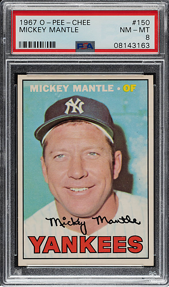 1967 O-Pee-Chee #150 Mickey Mantle PSA NM-MT 8 - Highest Graded!