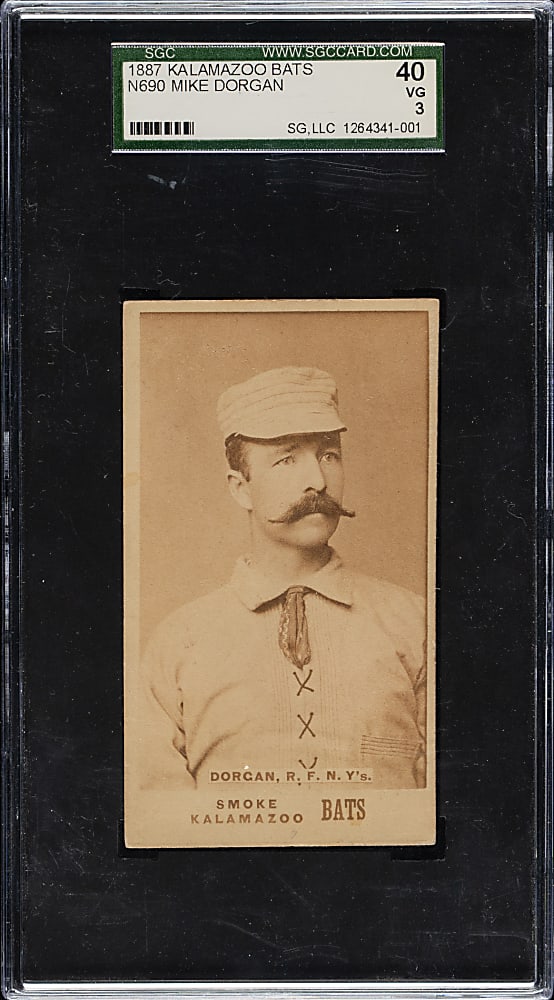 1887 N690 Kalamazoo Bats Mike Dorgan New York Giants SGC VG 40