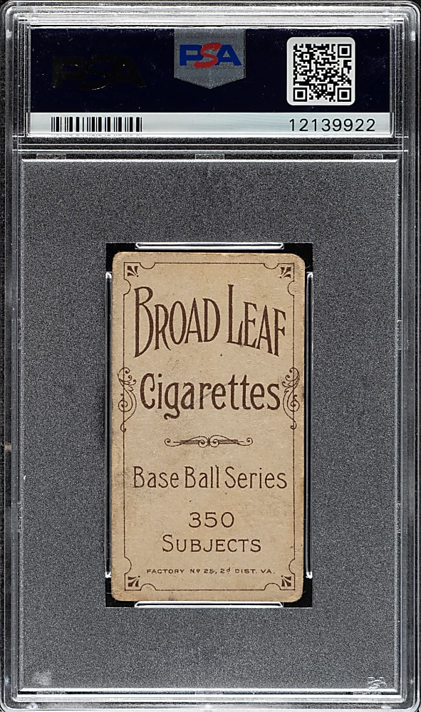 1909-1911 T206 White Border John Titus PSA GOOD 2 - Broad Leaf 350 Back