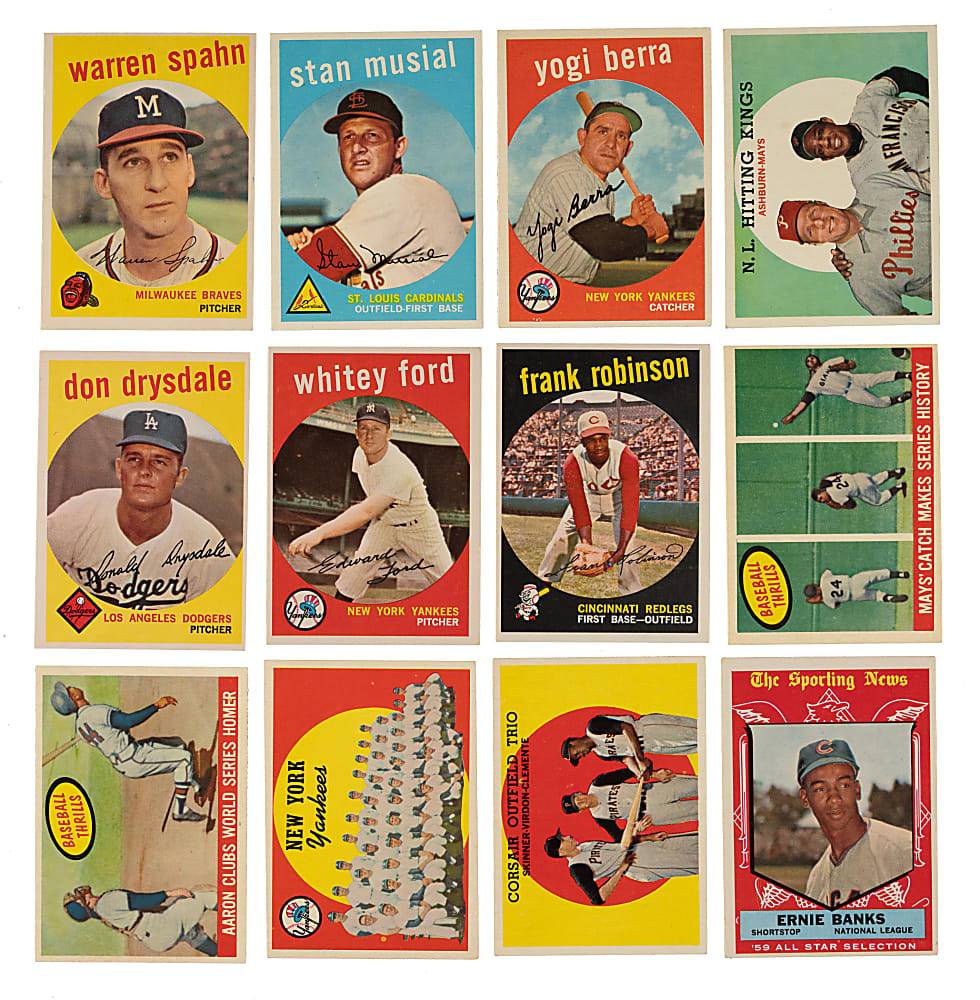 1959 Topps Near-Complete Set (568/572) Including 28 PSA-Graded Cards