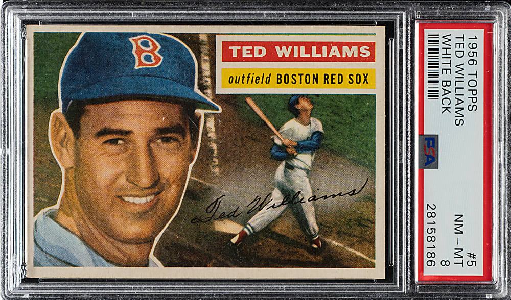 1956 Topps #5 Ted Williams White Back PSA NM-MT 8