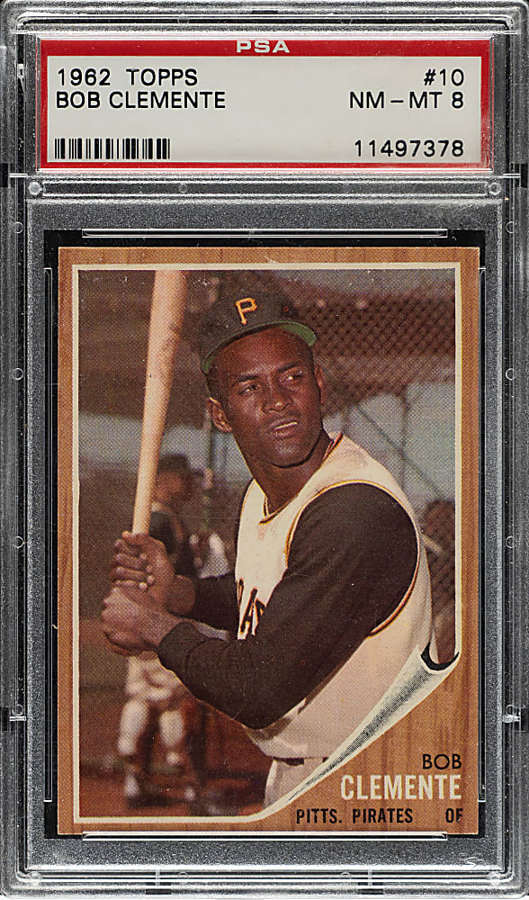 1962 Topps #10 Roberto Clemente PSA NM-MT 8