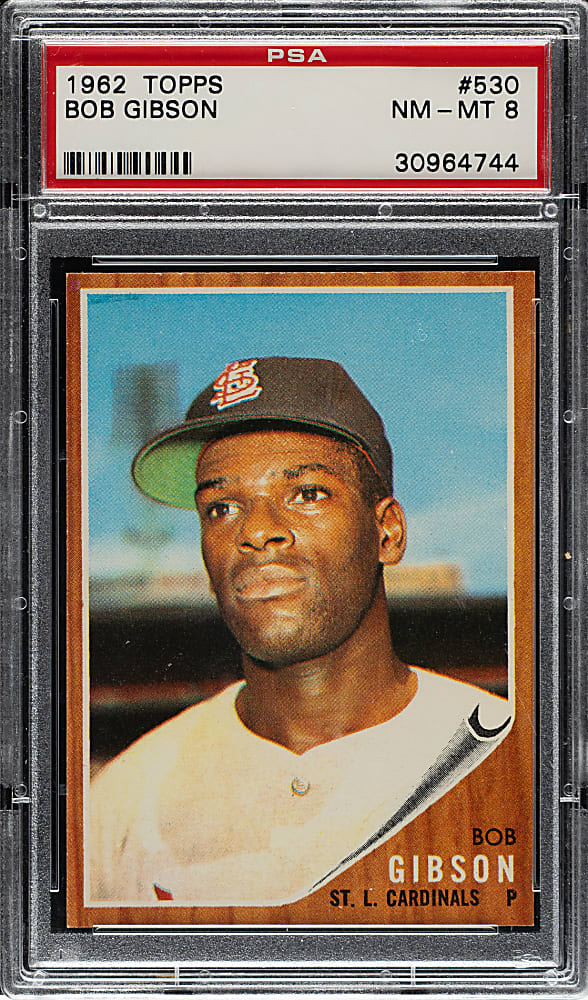 1962 Topps #530 Bob Gibson PSA NM-MT 8