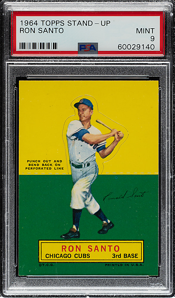 1964 Topps Stand-Up Ron Santo Short Print PSA MINT 9 - 1 of 3 - Highest Graded!