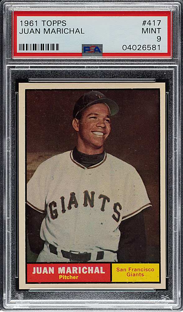 1961 Topps #417 Juan Marichal Rookie PSA MINT 9