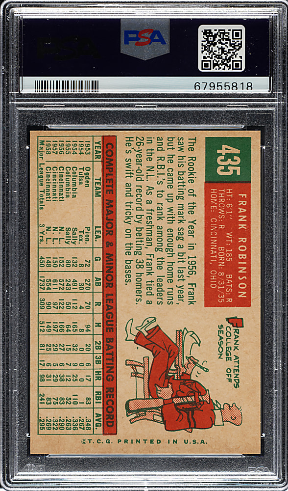 1959 Topps #435 Frank Robinson PSA MINT 9