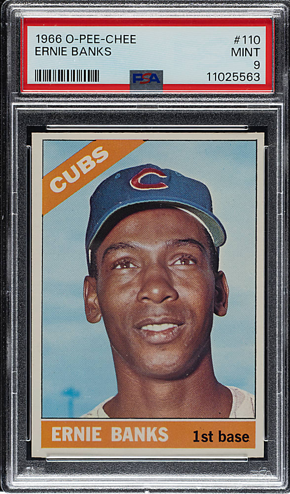 1966 O-Pee-Chee #110 Ernie Banks PSA MINT 9 - 1 of 4 - Highest Graded!