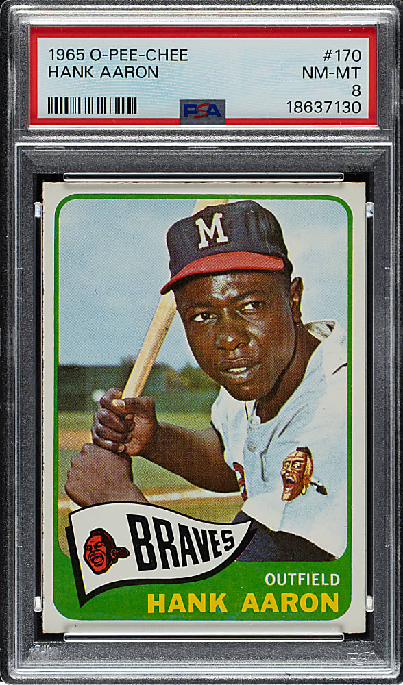 1965 O-Pee-Chee #170 Hank Aaron PSA NM-MT 8