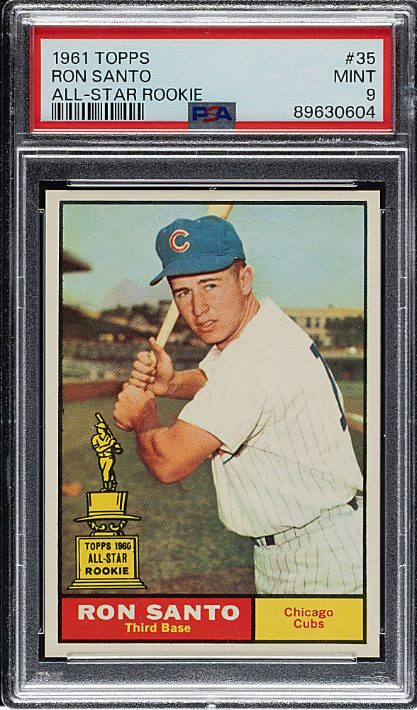 1961 Topps #35 Ron Santo Rookie PSA MINT 9